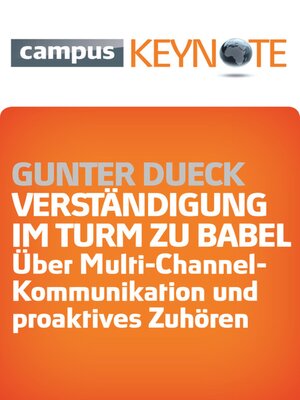 cover image of Verständigung im Turm zu Babel